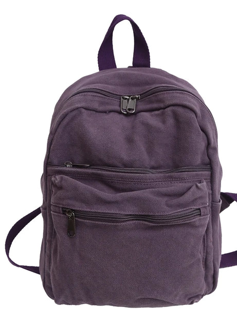 Lila Mini Canvas Ryggsäck
