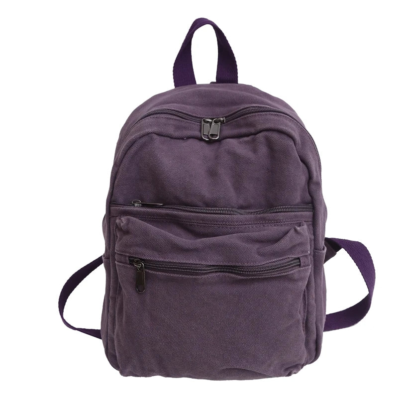 Lilac Mini Canvas Backpack