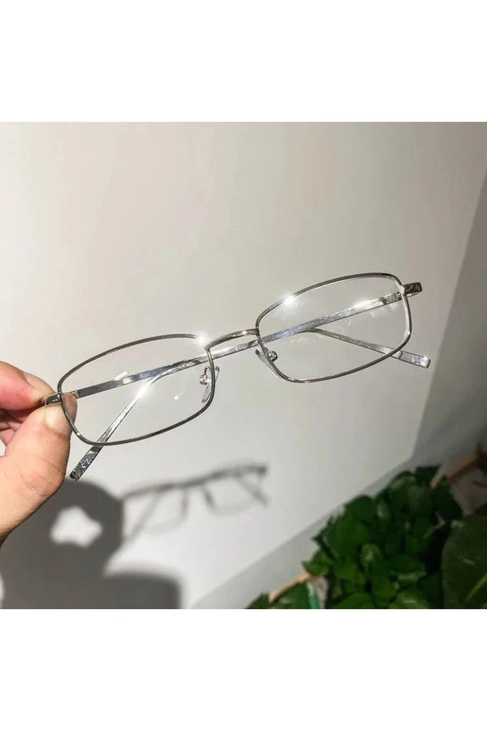 Y2k Harajuku Small Square Frame Glasses Women Retro Metal Eyeglasses Clear Reading Spectacle Blue Light Blocking Eyewear