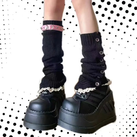 Retro Grunge Knit Leg Warmers