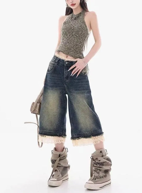 Softcore Wide Jeansshorts