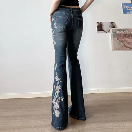 Petal Trail Embroidered Jeans