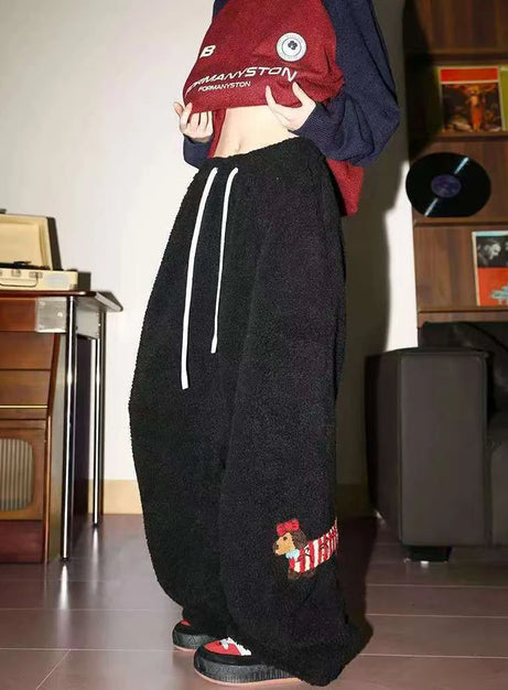 Plüschhund-Hosen mit Kordelzug