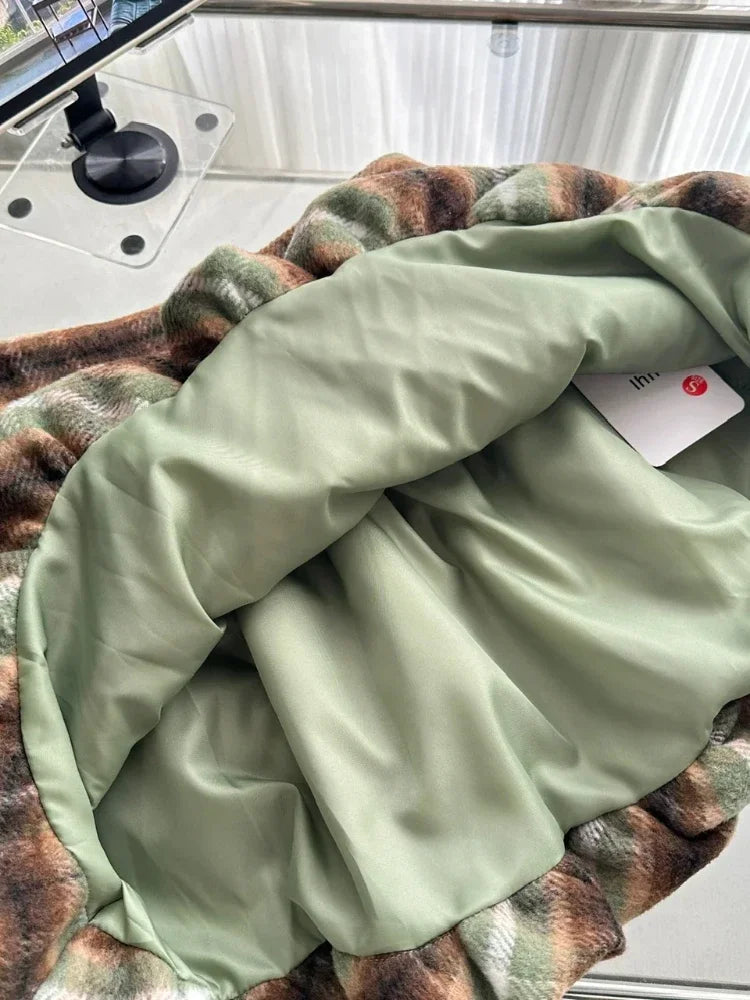 Forest Charm Plaid Skirt Set