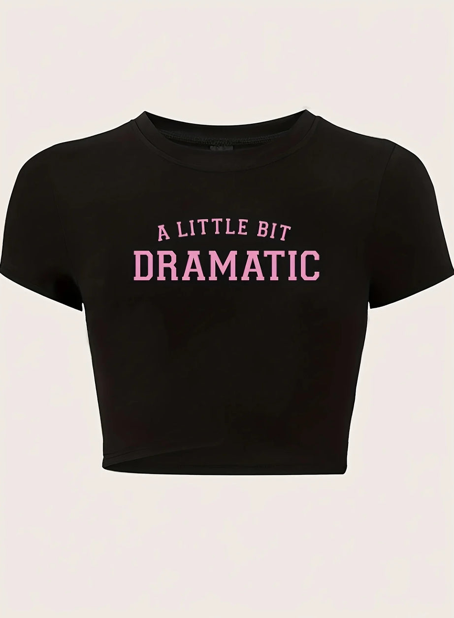 Dramatic Mood Graphic Crop Top