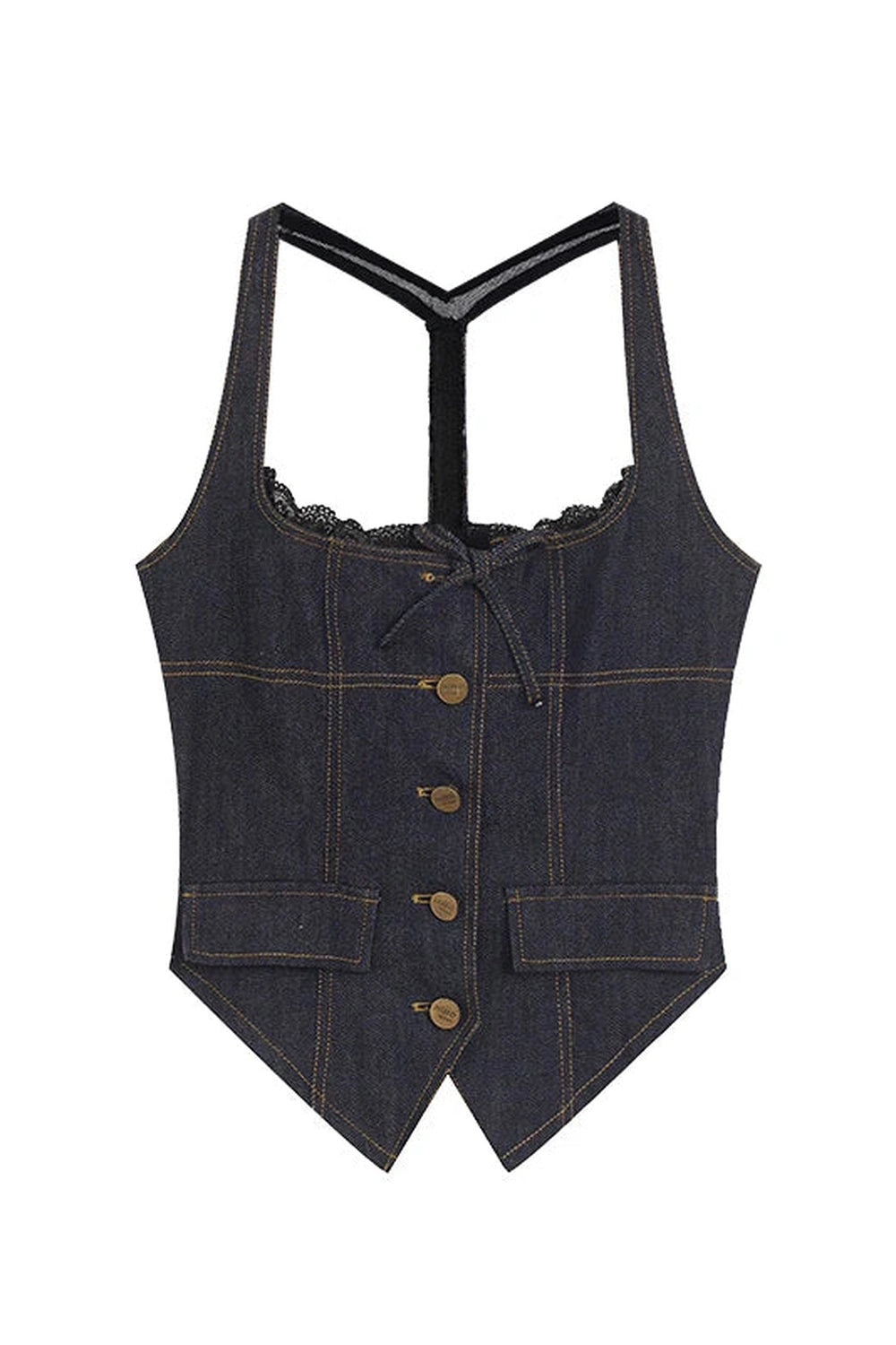 Y2k Lace-Up Indigo Mini Set