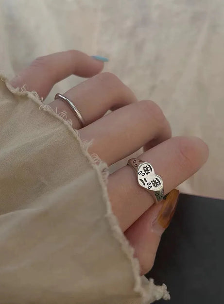 Crying Heart Adjustable Ring