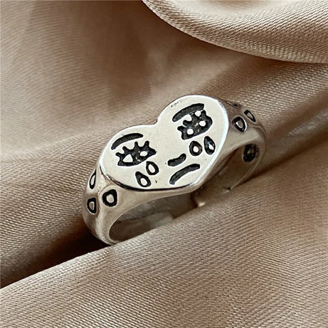 Crying Heart Adjustable Ring