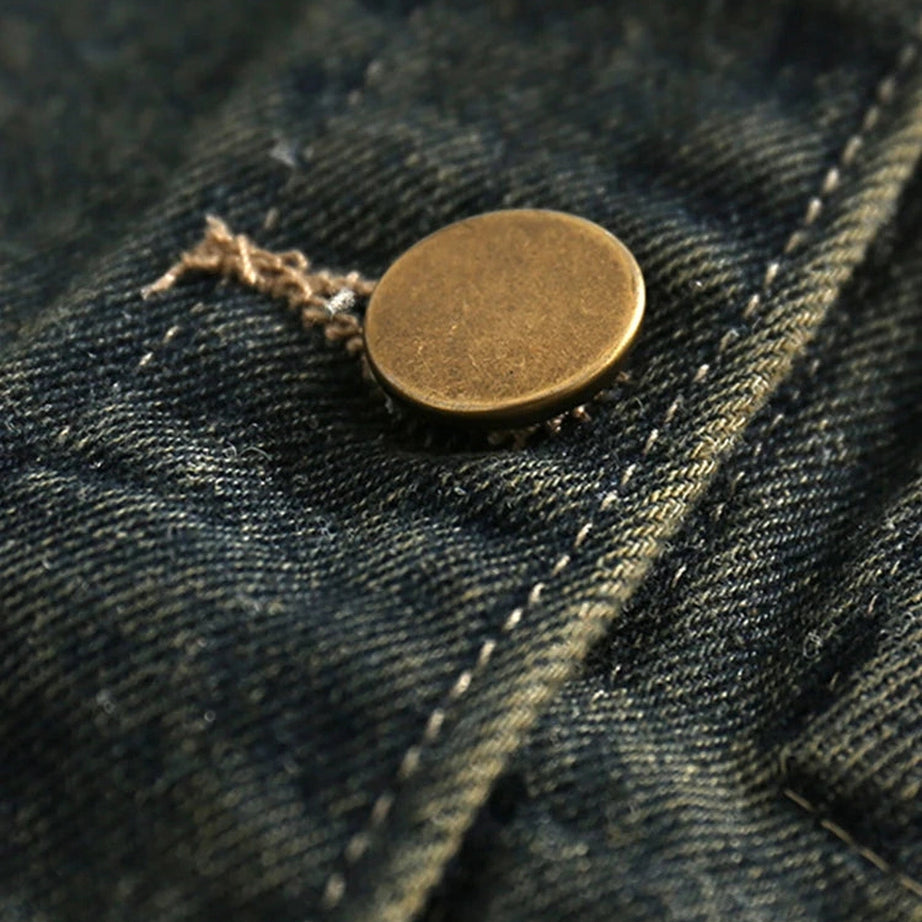 Y2k Distressed Midnight Denim Jacket