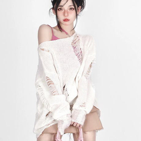 Shattered Threads Distressed Sweater