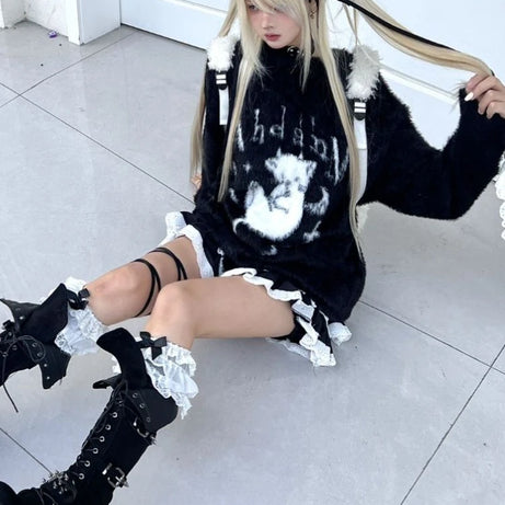 Gothic Angel Fuzzy Sweater