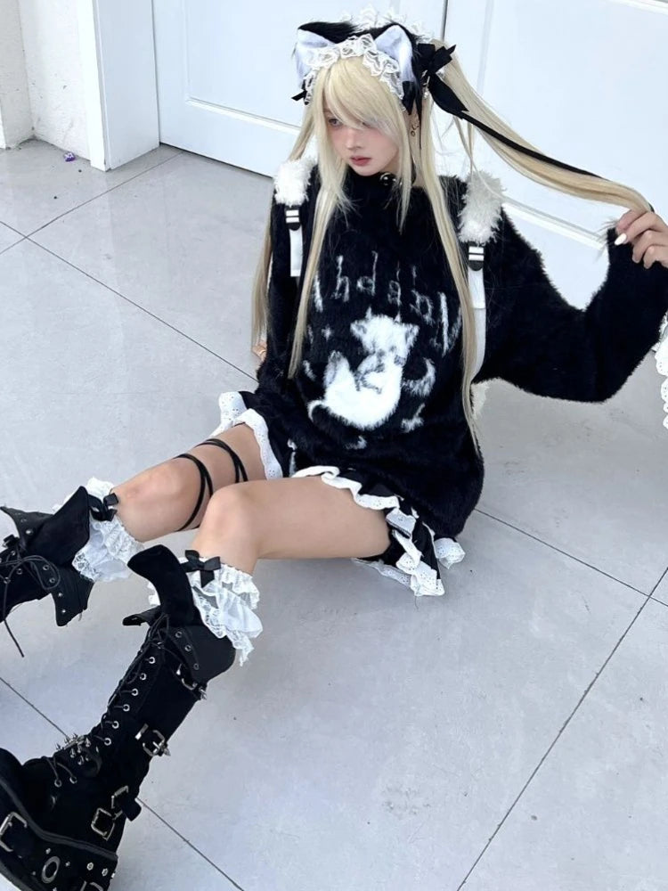 Gothic Angel Fuzzy Sweater