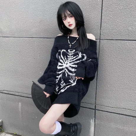 Skeleton Shadow Oversized Sweater