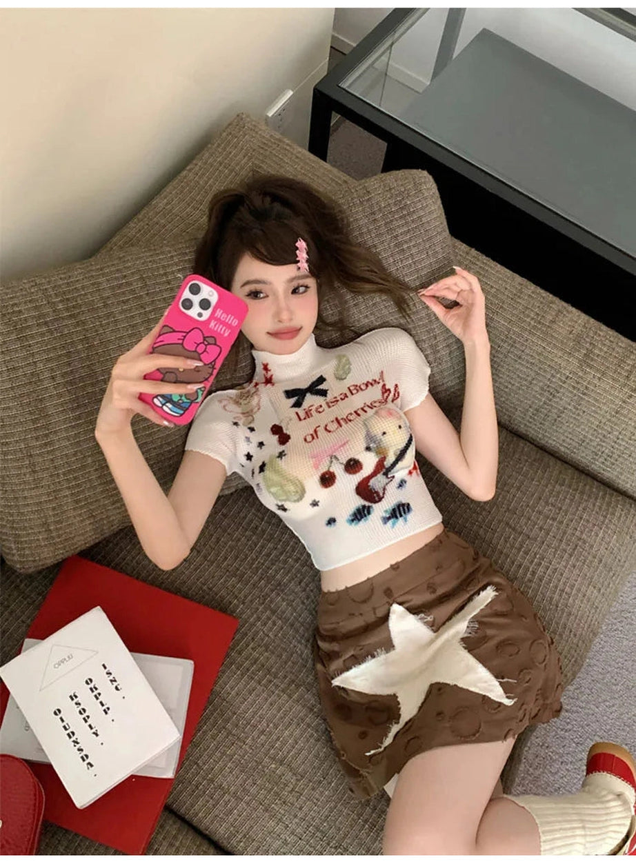 Charming Melody Mesh Knit Top