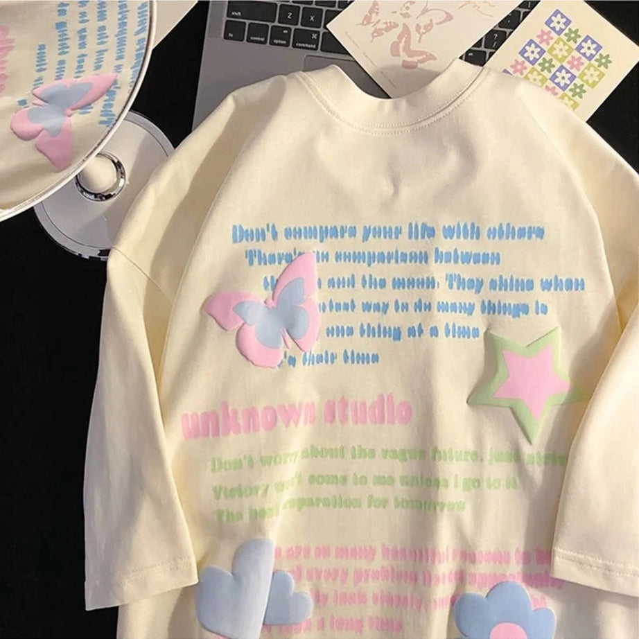 Y2k Pastel Dreams Oversized T-Shirt