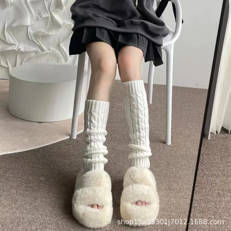 Soft Ballet Ribbon Leg Warmers