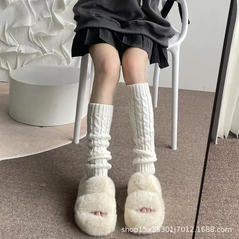Soft Ballet Ribbon Leg Warmers