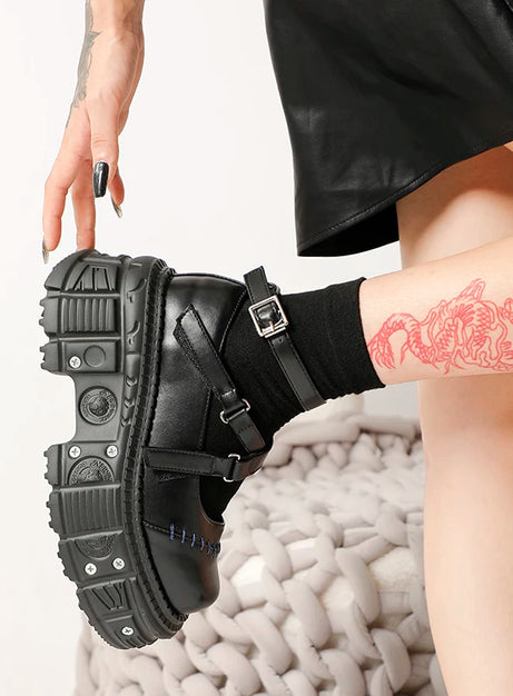 Gothic Stitched Punk Shoes