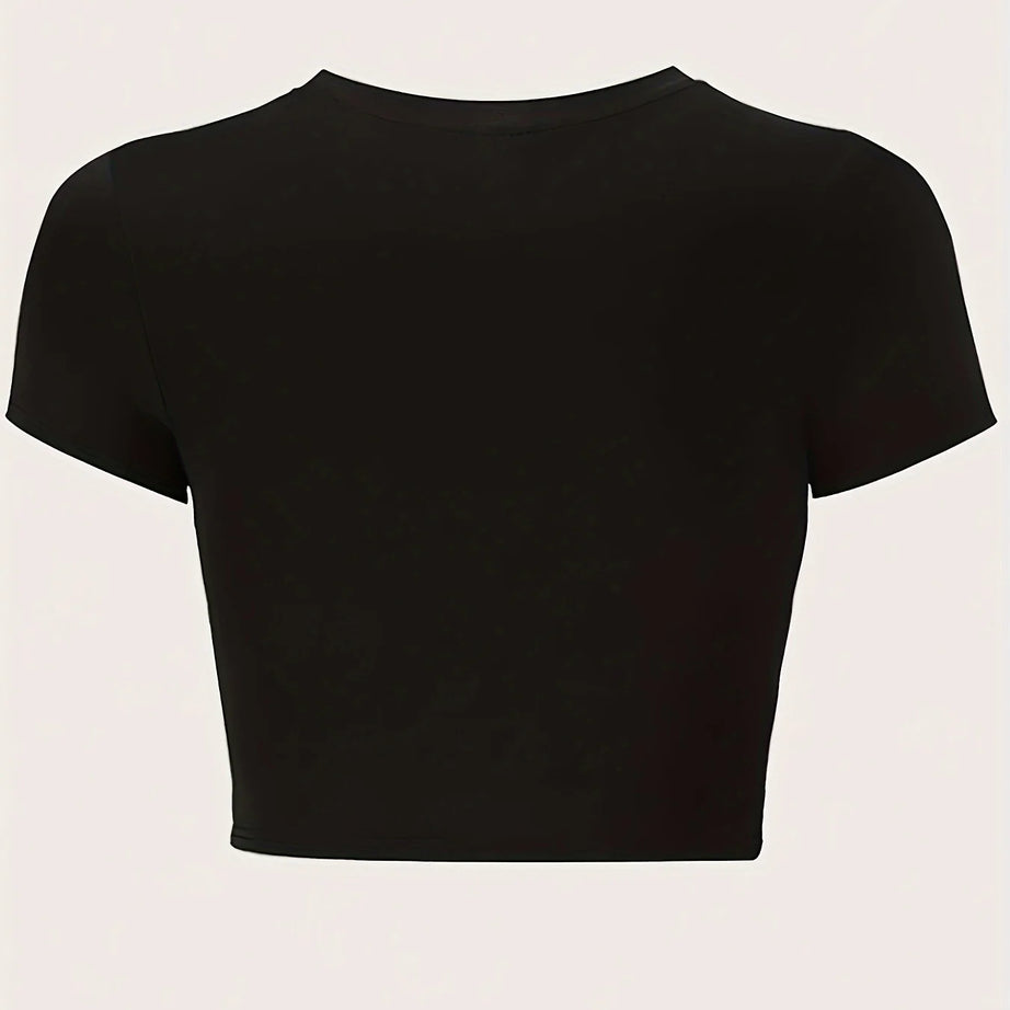 Dramatic Mood Graphic Crop Top