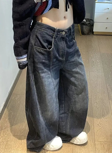 Midnight Graffiti Baggy Jeans