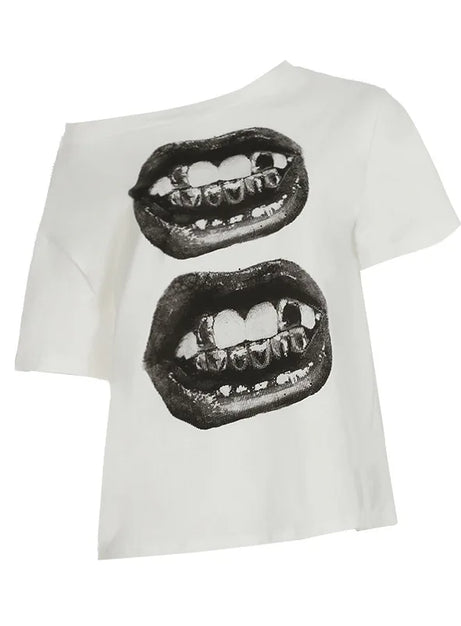 Fang Club Off Shoulder T-Shirt