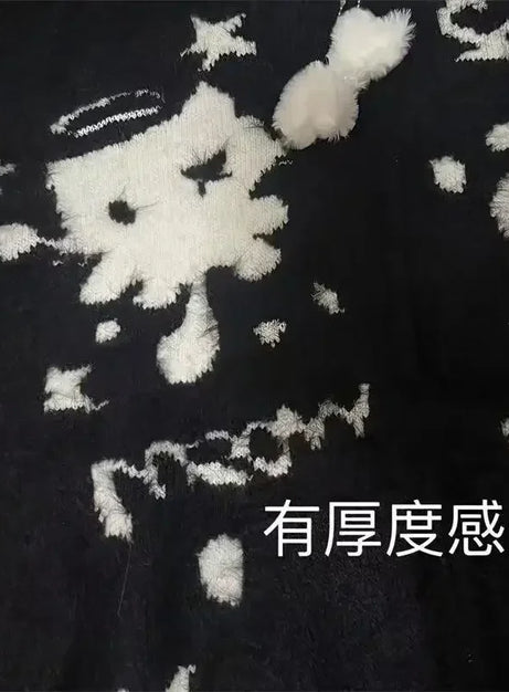 Ghost Punk Zip-Up Fuzzy Hoodie