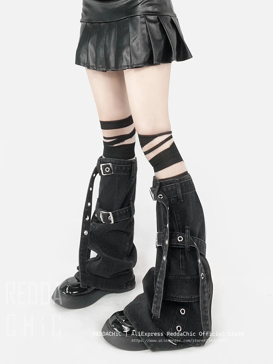 Cyberpunk Chaos Buckle Leg Warmers