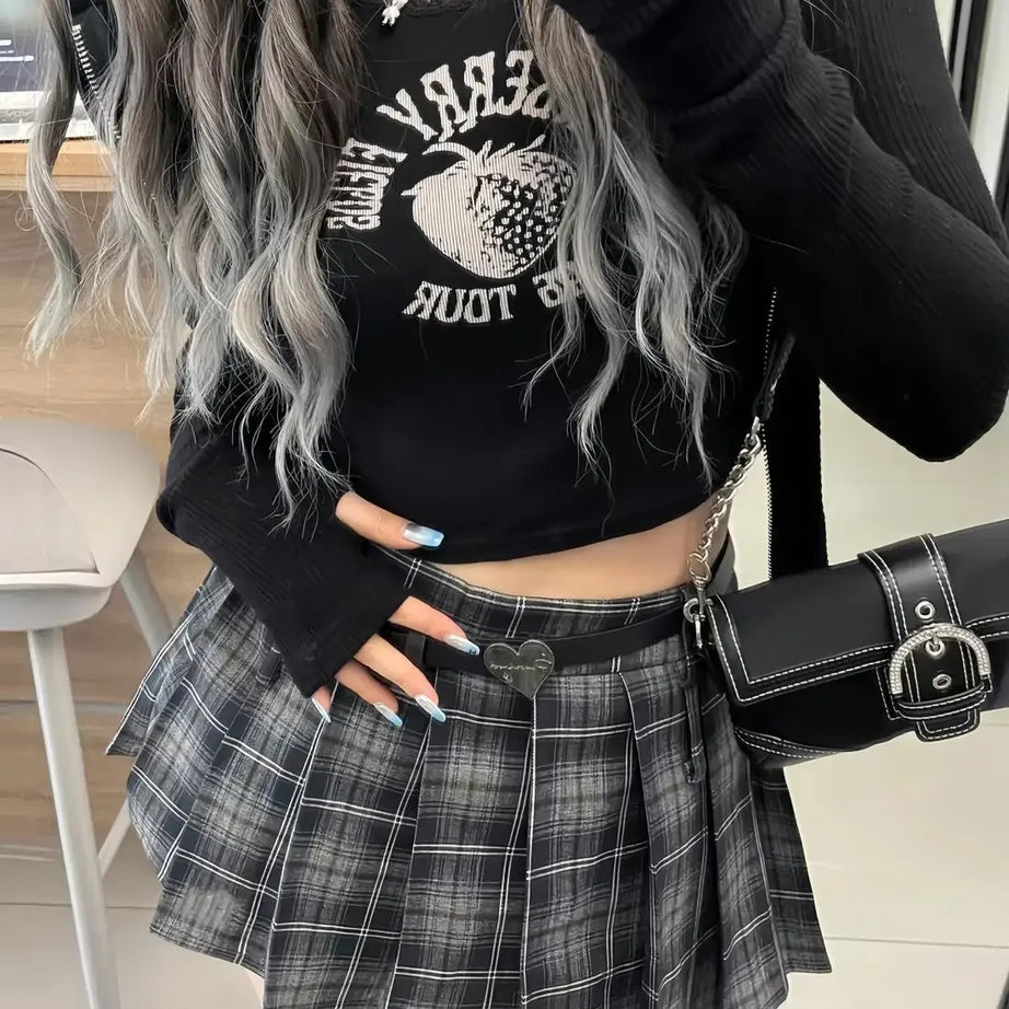 Midnight Prep Pleated Skirt