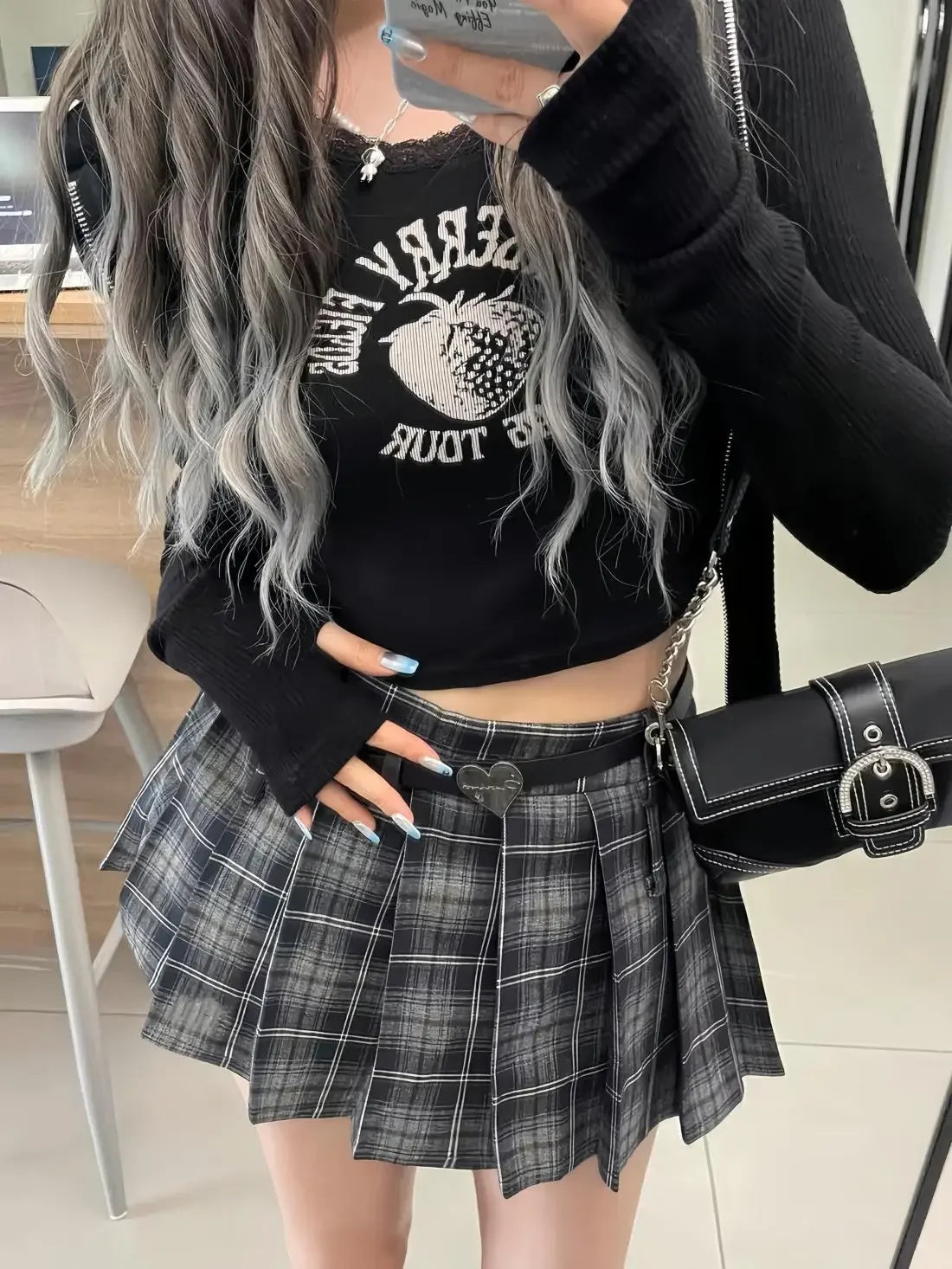 Midnight Prep Pleated Skirt