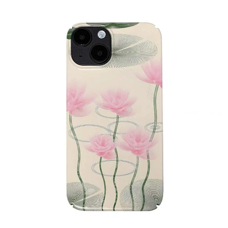 Pink Lotus Pond iPhone Case