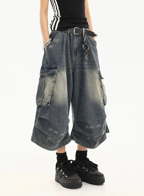 Industriella Punk Utility Jeans