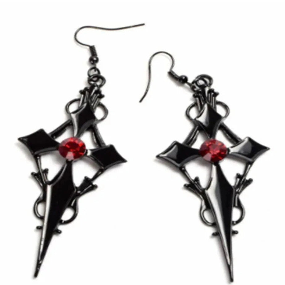 Y2k New Sweet Cool Wind Cross Twist Earrings Women Temperament Metal Chain Creative Geometric Earring Party Jewelry Gift