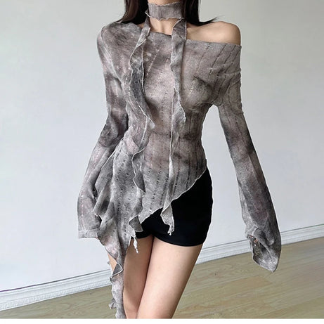 Ruin Drape Witch Blouse