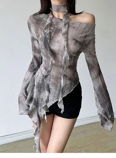 Ruin Drape Witch Blouse