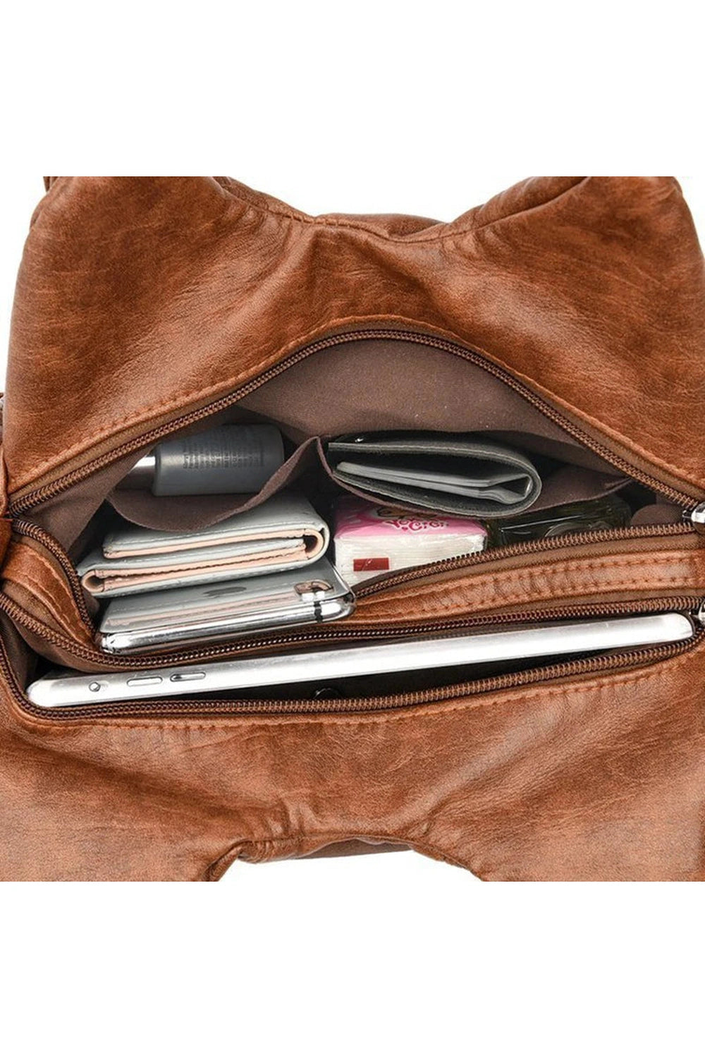 Midnight Zipper Accent Shoulder Bag