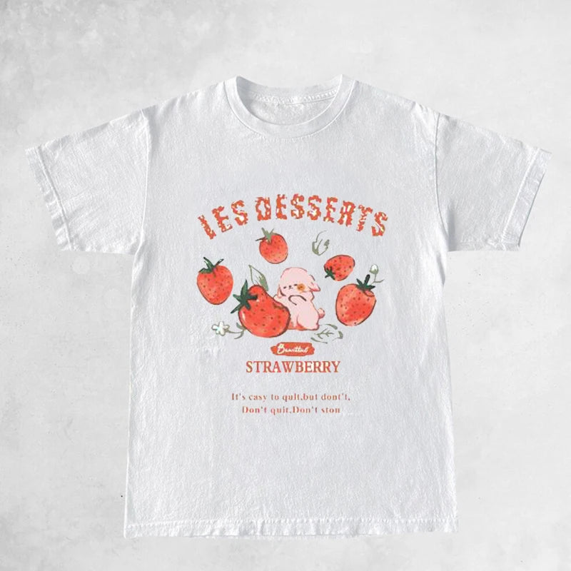 Strawberry Bunny Dessert T-Shirt