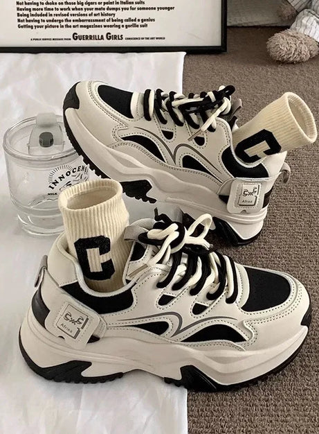 Monochrome Motion Sneakers