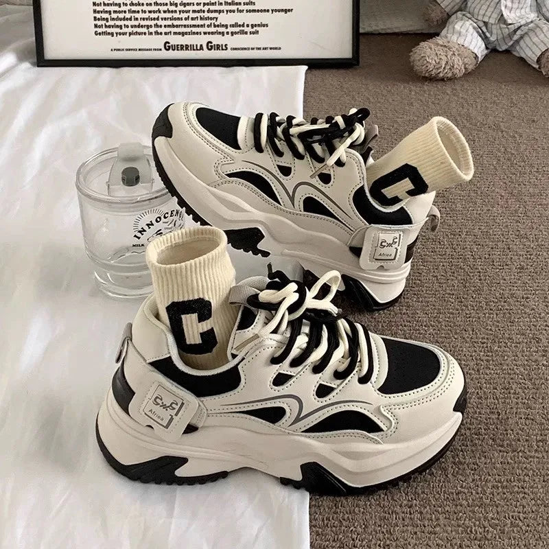 Monochrome Motion Sneakers