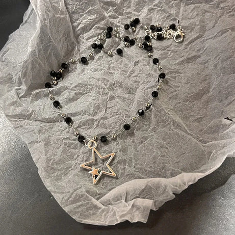 Dark Charm Layered Necklace Set