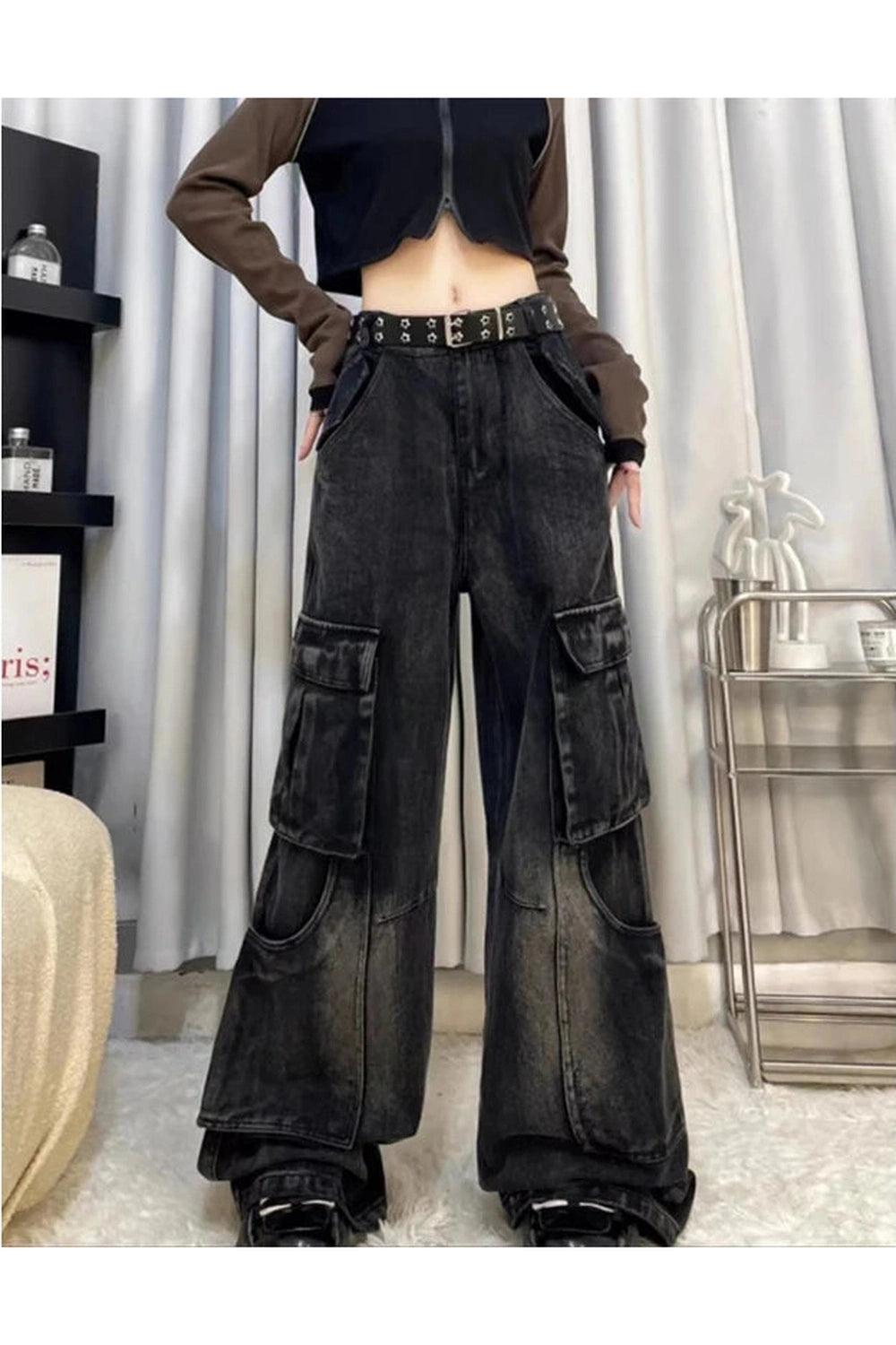 Gothic Cargo Flare Jeans