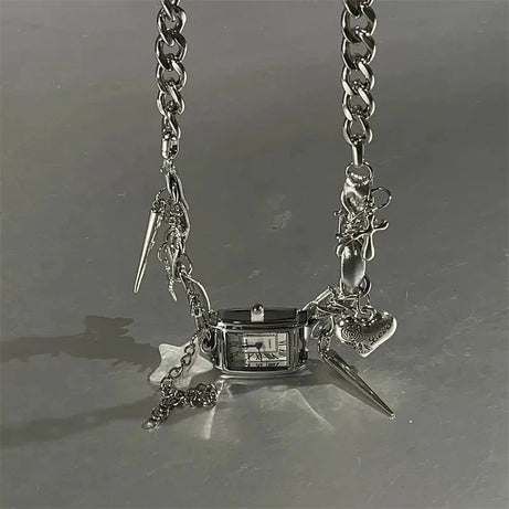 Timekeeper Charm Choker Necklace