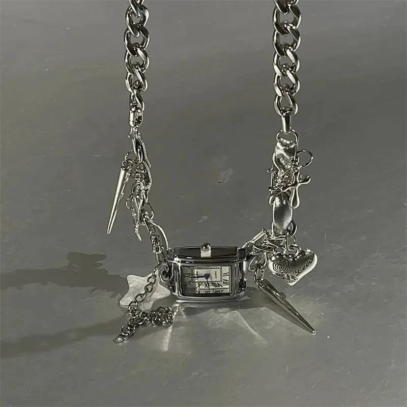 Timekeeper Charm Choker Necklace