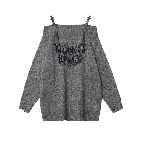 Shadow Straps Off-Shoulder Sweater