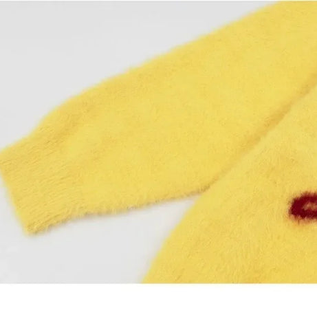 Fuzzy Black Cat Knit Sweater