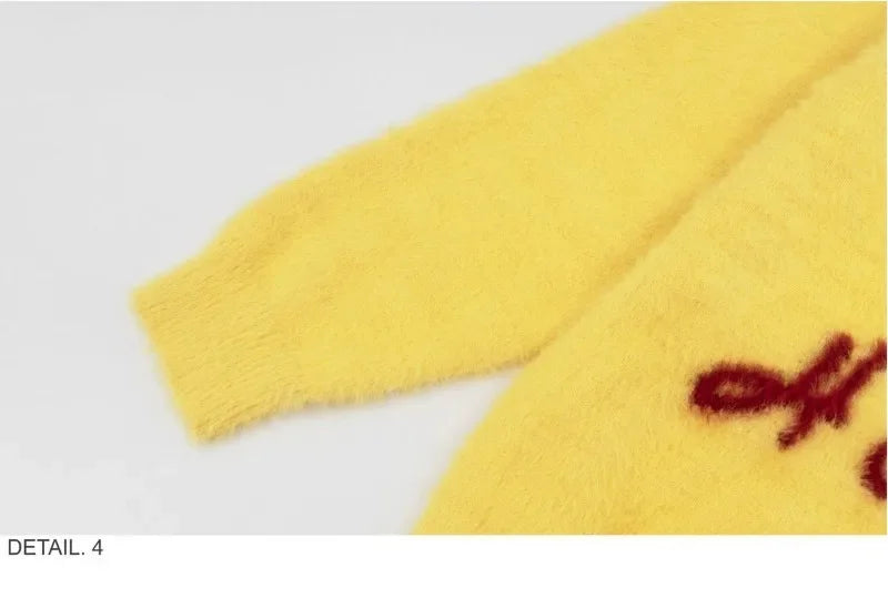 Fuzzy Black Cat Knit Sweater