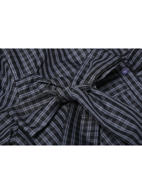 Rutig skjorta med rosettdekor