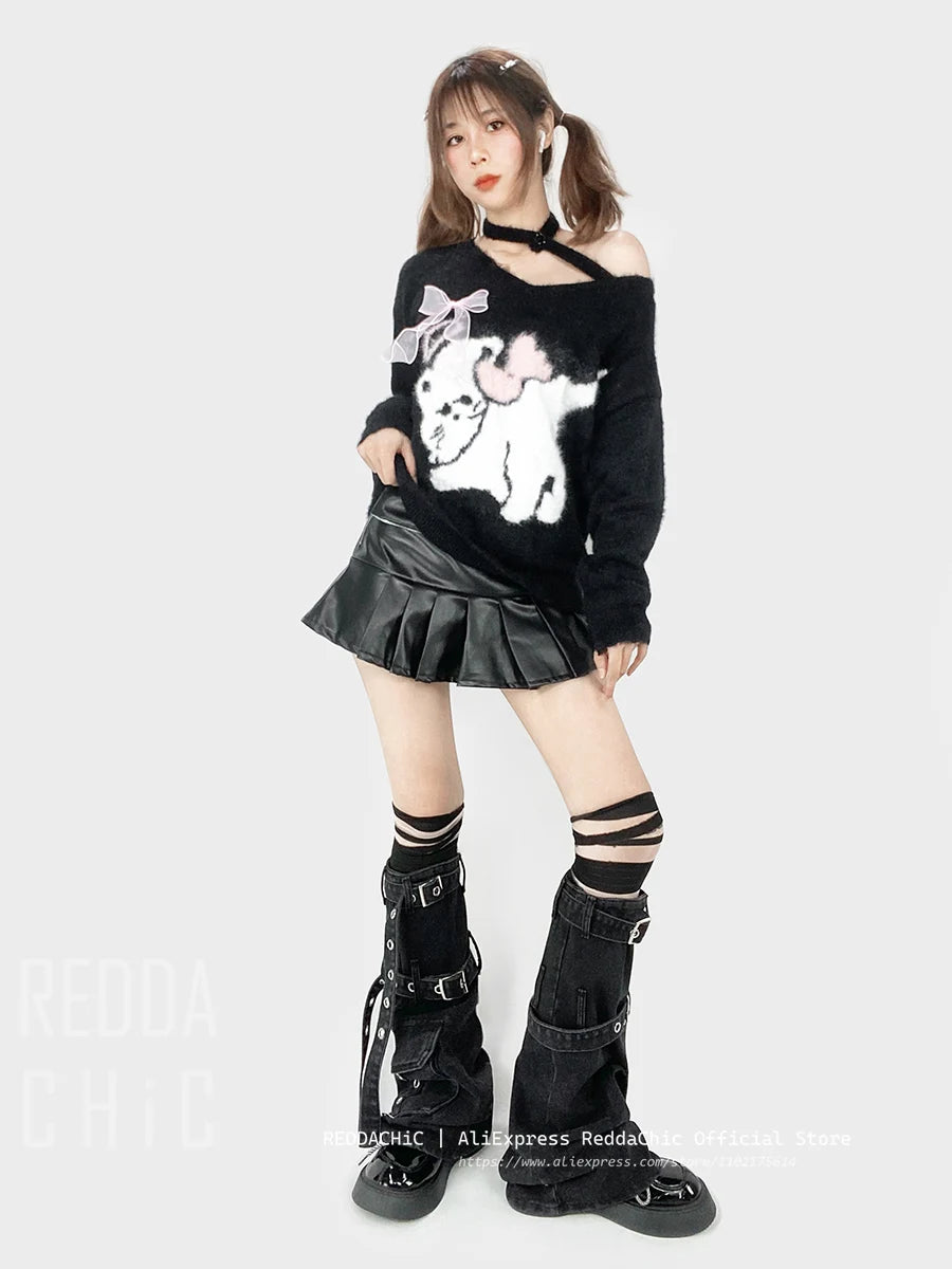 Cyberpunk Chaos Buckle Leg Warmers