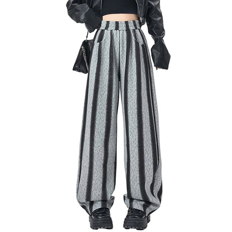 Shadow Stripe Wide-Leg Pants