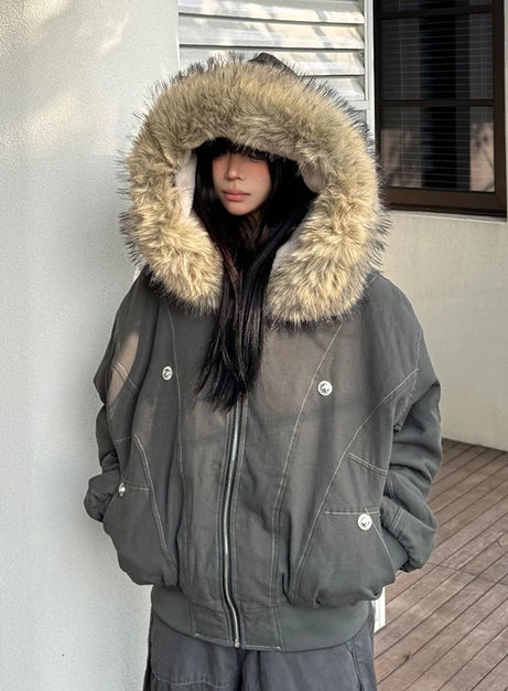 Winter Drift Kunstpelzjacke