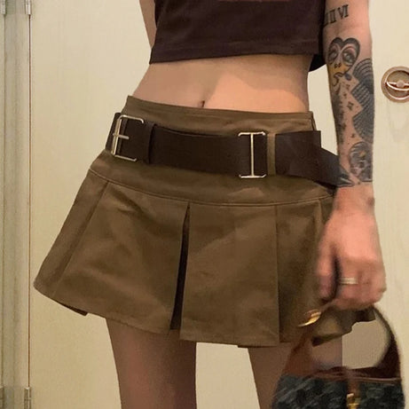 Utility Belted Mini Skirt